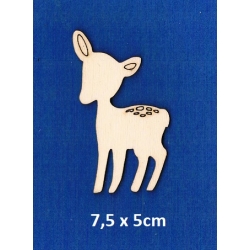 SKLEJKA #3mm Sarenka 7,5x5cm , kolekcja : zwierzątka leśne , sarna 7,5x5cm / BAMBI / 1551